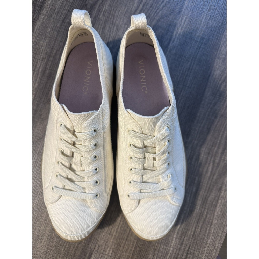 Vionic Women's Winny Knit Sneaker Sz 10 Comfy Quiet Luxury Clean Minimalist
